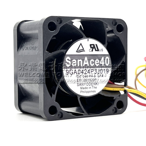 原装Sanyo/三洋 4028 9GA0424P3J019 DC24V0.27A 4线调速散热风扇