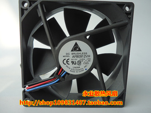 DELTA台达 9CM 12V 0.60A 2 3线 AFB0912VH-F00/R00 测速报警风扇