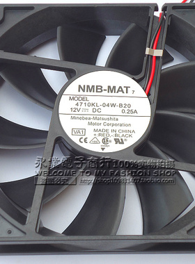 原装NMB 4710KL-04W-B20 12025 12CM 0.25A 专业机箱散热风扇