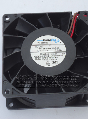 NMB 3115FT-D4W-B86 8038 12V 3.95A 8CM/厘米 双滚珠 服务器风扇