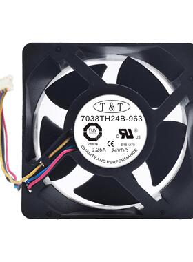 7038TH24B-963 T&T 7038 24V 0.25A 7厘米 双滚珠 变频器散热风扇