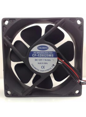 全新 COLORFUL CF-128025MS 12V 0.14A 8CM 8025 2线电源机箱风扇