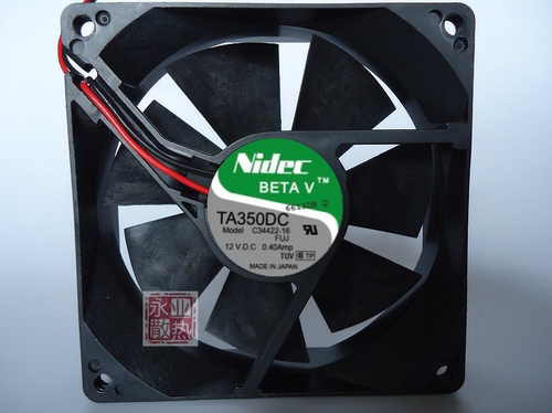 原装nidec TA350DC C34422-16 12V 0.4A 9025 9CM富士变频器风扇