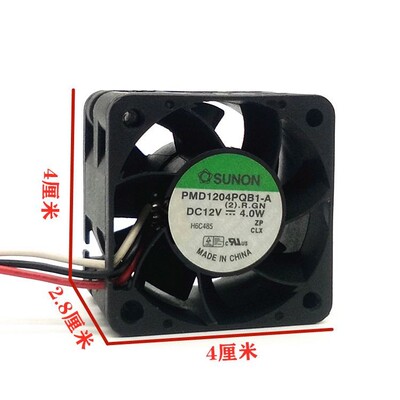 SUNON 4028 4CM/厘米 12V 大风量服务器双滚珠风扇 PMD1204PQB1-A
