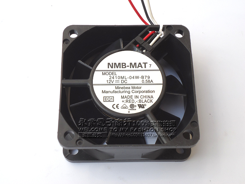 NMB-MAT 2410ML-04W-B79 12V 0.58A 6025 6CM 3线 大风量散热风扇