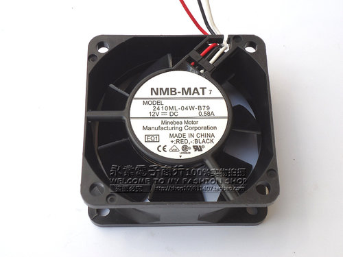 NMB-MAT 2410ML-04W-B79 12V 0.58A 6025 6CM 3线 大风量散热风扇