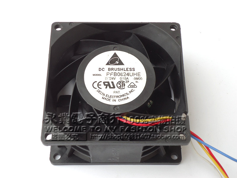 正品台达 PFB0824UHE 8038 24V 0.93A 4线 PWM温控 变频器风扇