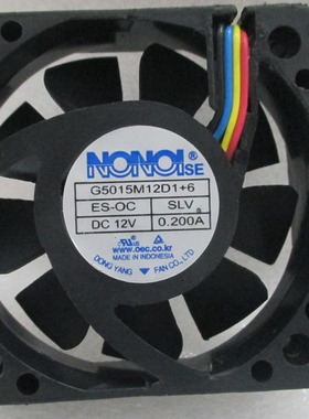 原装NONOISE G5015M12D1+6 12V 0.200A 汽车音响散热风扇5015