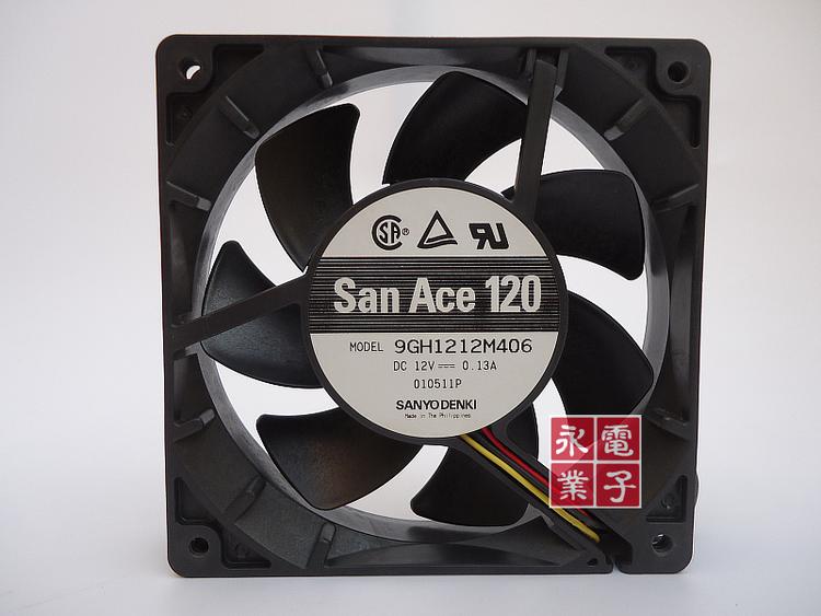 原装 三洋SANYO 12CM机箱静音风扇 12025 12V 0.13A 9GH1212M406