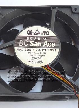 原装三洋 109R1248MH1031 48V 0.15A 12CM 变频器 交换机风扇