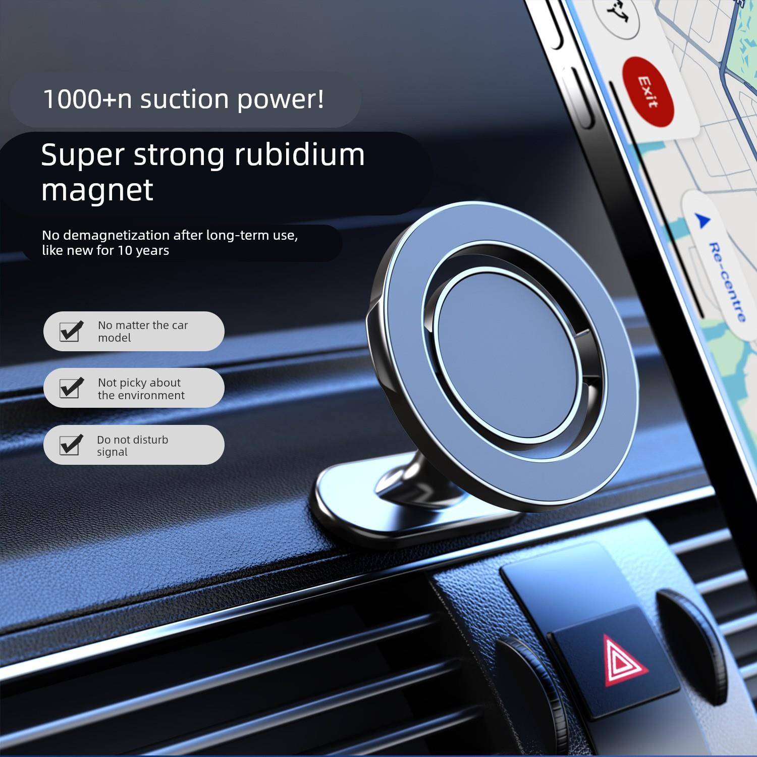 车载手机支架手机magsafe磁吸式2024新款吸盘式出风口汽车仪表台