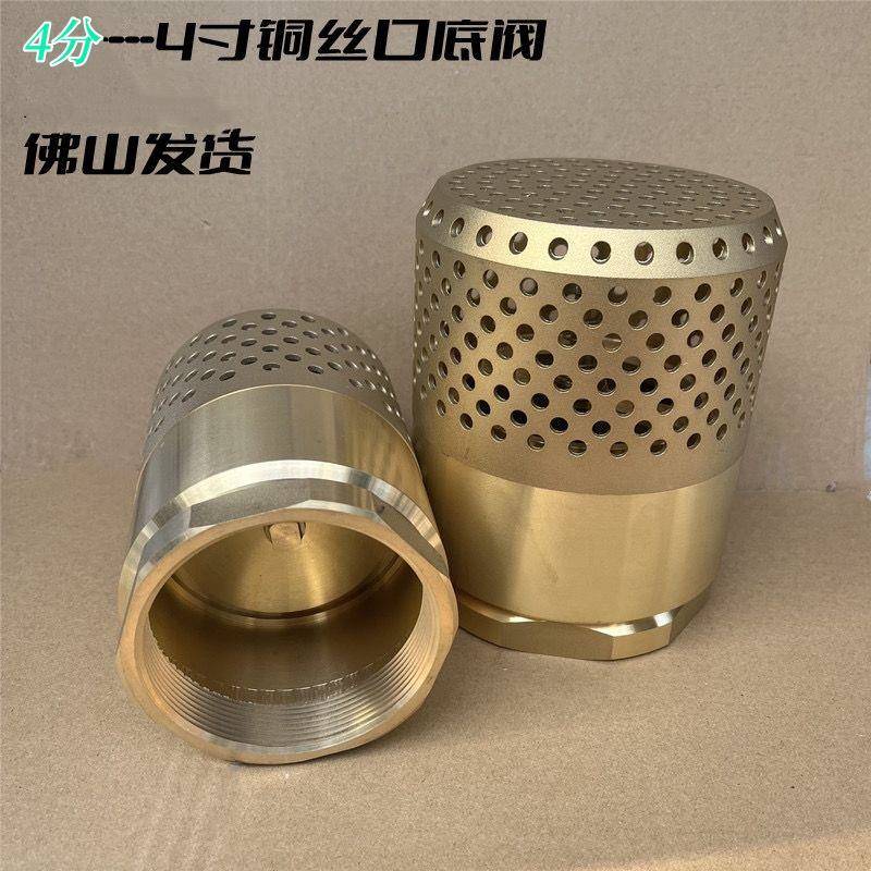 4分6分1寸1.54寸全铜底阀抽水机止回阀水泵底阀吸水阀立式止回阀