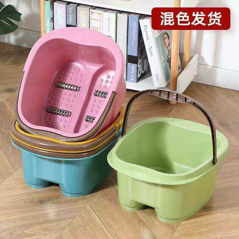 海纳加厚大号保温按摩便携足浴桶