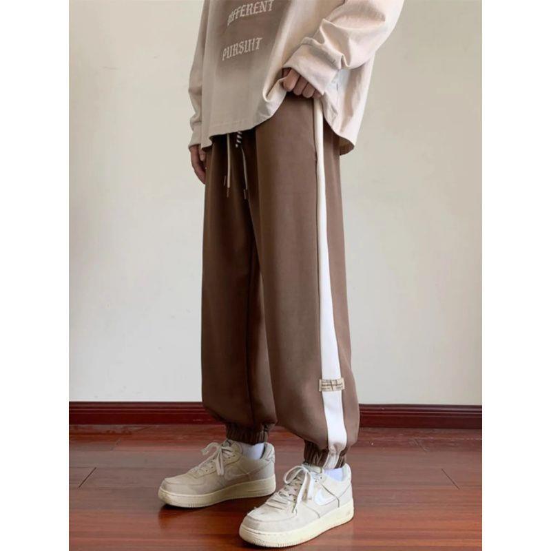 26新款款胖美式运动裤女秋