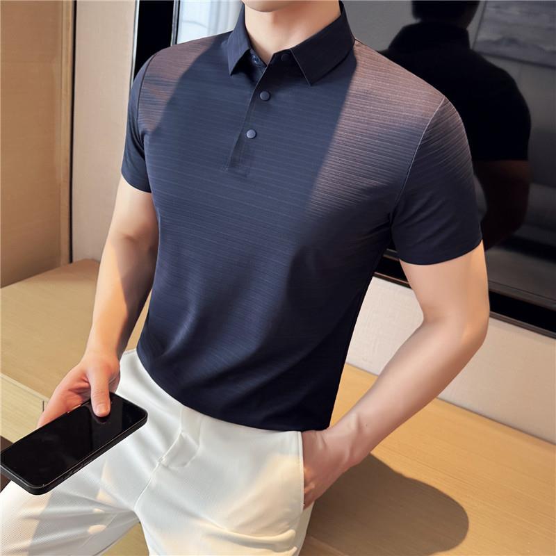 26新款款藏青色冰丝无痕短