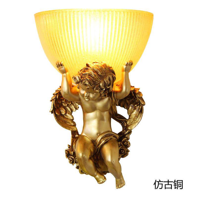欧式天使宝宝壁灯树脂工艺品法式壁灯