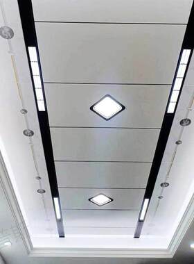 铝扣板集成吊顶大板450*900客厅别墅餐厅卧室厨卫二级顶蜂窝效果