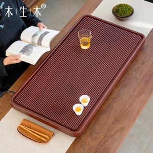茶海茶台 整块高端实木茶盘2023新款 排水式 简约家用办公室电木款 式