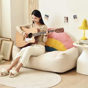 读书角沙发布置家庭儿童阅读区懒人客厅卧室单人阳台休闲躺椅加厚