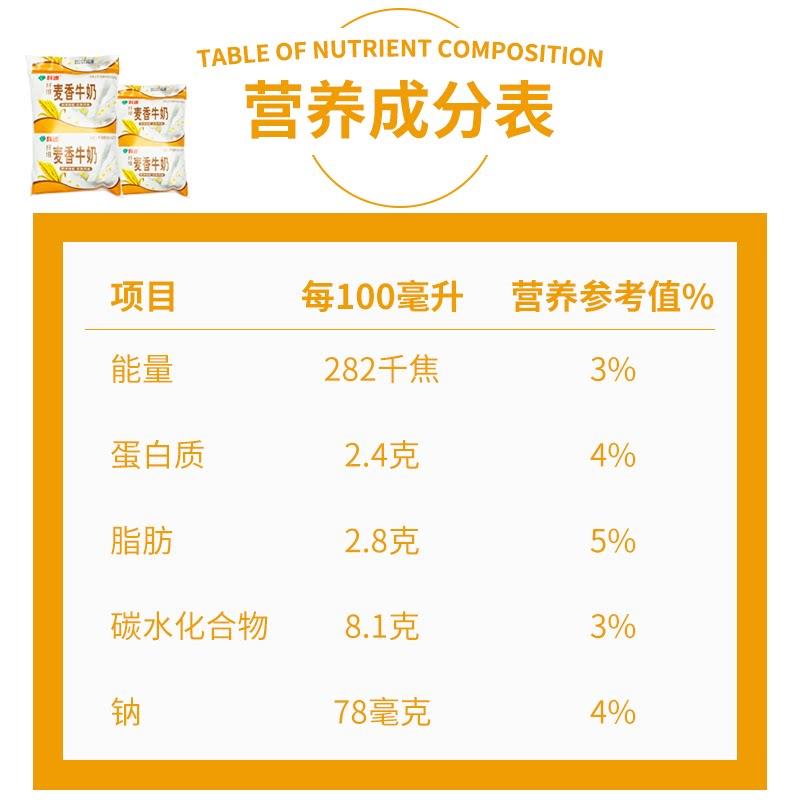 速发现货科迪麦香牛奶200ml*16袋袋装无菌枕包儿童学生承认分营养