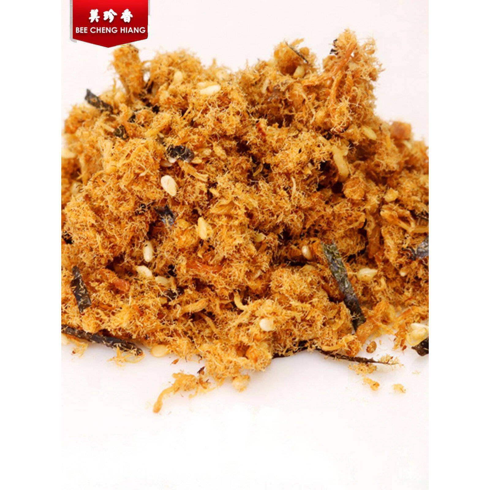 速发现货即食猪肉零食美珍香海苔芝麻香酥猪肉松215g+猪肉丝215g