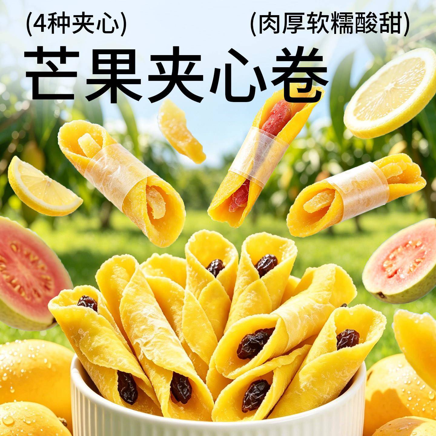 速发现货干乌梅芒果卷芭乐水果干厚切芒果干乌梅果脯蜜饯网红办公