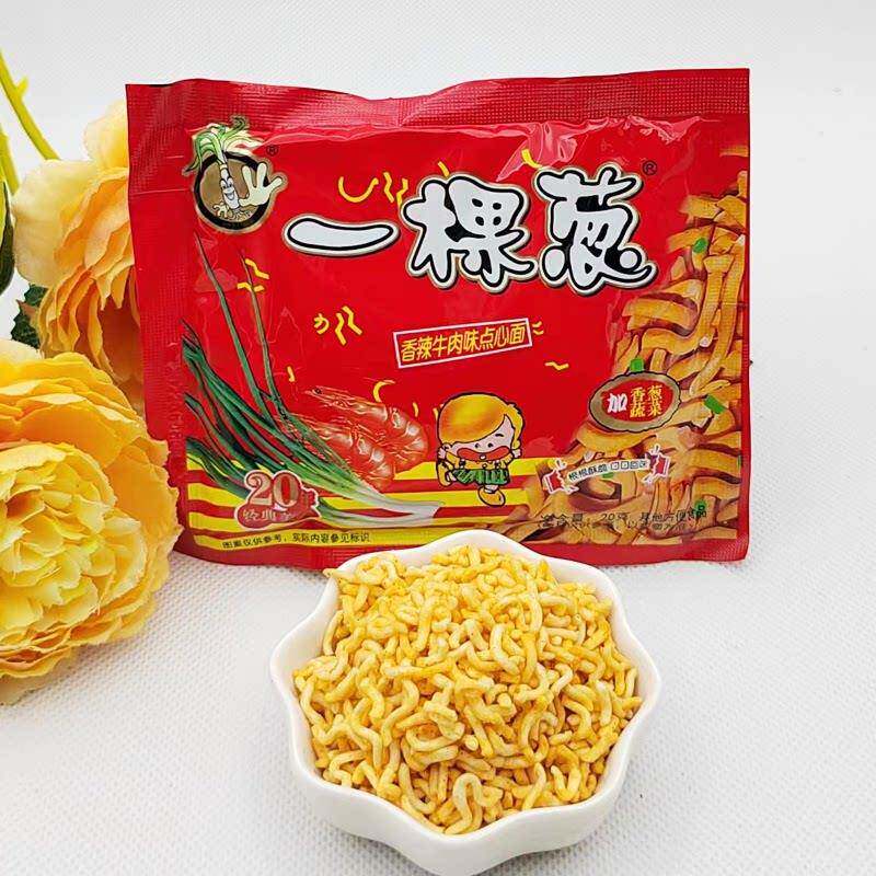 速发现货采购产品一个葱点心面,脆面,童年零食,一个葱方便面,