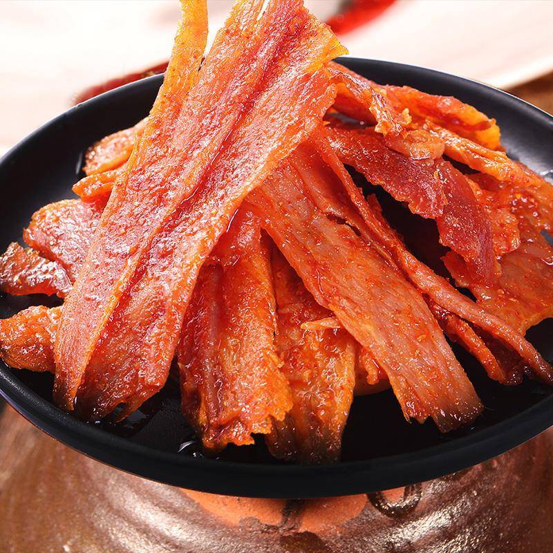 速发现货小川贵湖南特产麻辣肉片180g酱香肉干肉脯条手撕休闲即食