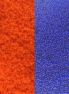 7-8mm水弹特殊加硬加强优质散装水弹颗粒均匀专用水弹蓝色橙色