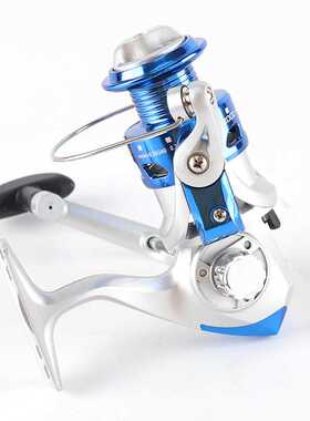 QS1000-6000型银白色电镀头10轴绕线轮 纺车鱼轮垂钓用品