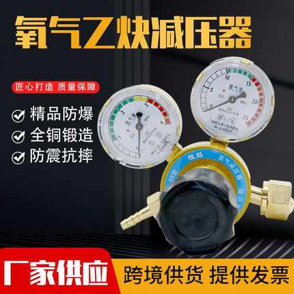 氧气减压器压力表 YQY-08乙炔丙烷氩气防震抗摔气体调压阀
