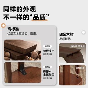 实木圆凳茶几家用可叠放组合凳折叠椅子备用餐桌椅板凳叠叠乐凳子