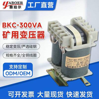 BKC-300VA矿用控制变压器输入660V1140V输出36V18V矿用控制变压器