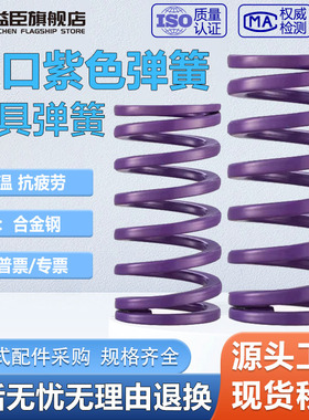 进口模具弹簧合金钢矩形紫色压簧KY紫色弹簧14.5 17 21 26 32 39