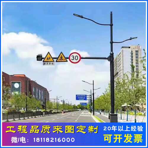 厂家直销交通信号灯红绿灯交通信号灯杆 L杆监控杆电子警察杆
