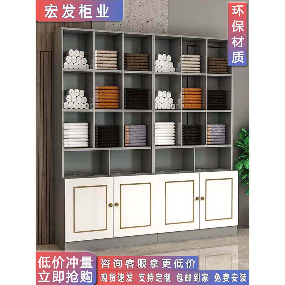 木质更衣柜理发店毛巾柜美发店储物柜美容院洗浴中心发廊产品展柜