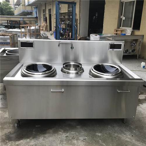 三相电灶台不锈钢大锅灶学校用大型电子灶台食堂1.2电炒锅