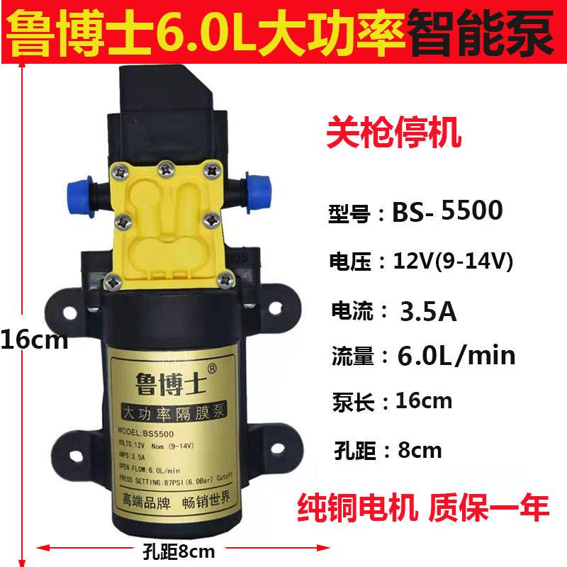 12V农用电动喷雾器水泵隔膜泵智能高压自吸泵大功率打药机配件