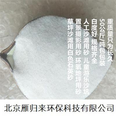 石英砂颗粒儿童游乐厂沙滩用白砂子造景沙滩灭烟白色石英砂