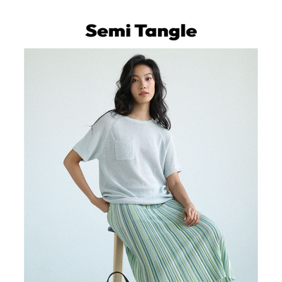 SemiTangle夏季新品针织圆领T恤