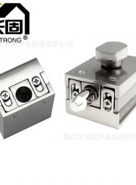 长固ST-H008免开孔玻璃门插销 黑色玻璃门  锌合金插销锁