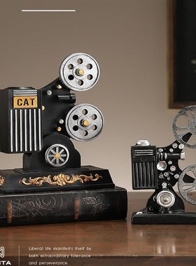 欧式复古放映机怀旧摆件家居客厅酒柜书房装饰品办公室桌面摆设