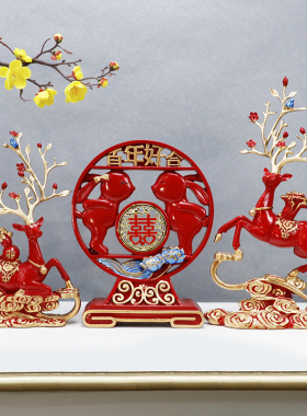 创意鹿摆件家居客厅玄关电视酒柜桌面装饰结婚礼物送新人闺蜜礼品