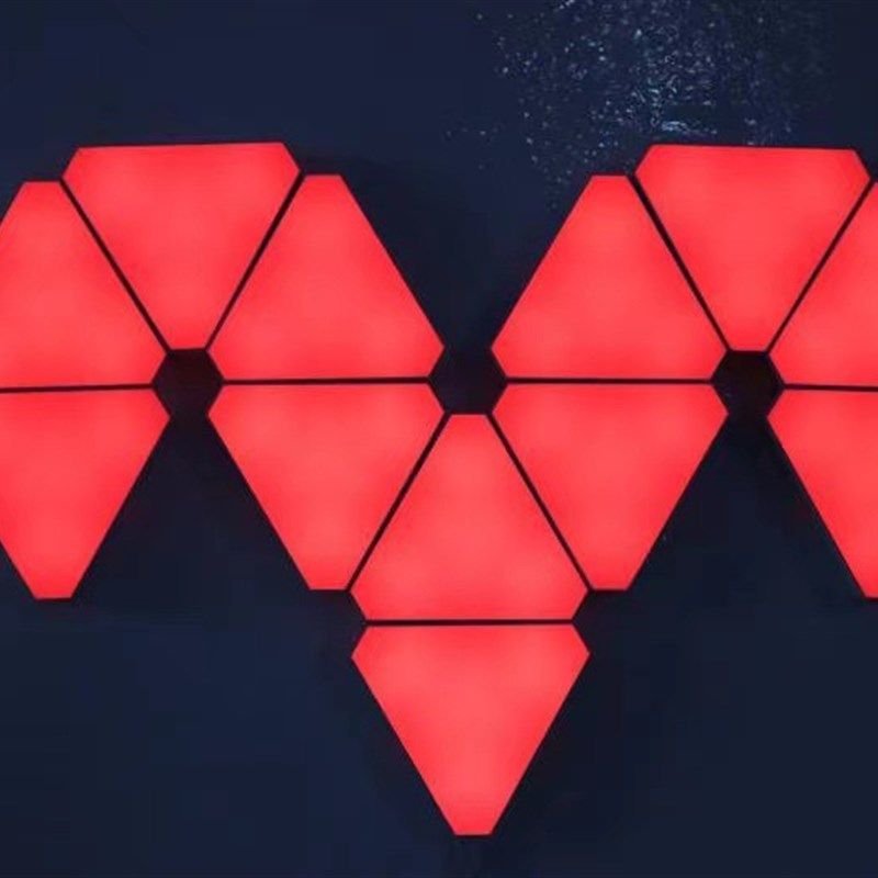 优选电竞房氛围灯智能奇光板三角背景墙量子灯触控声控音乐感应壁