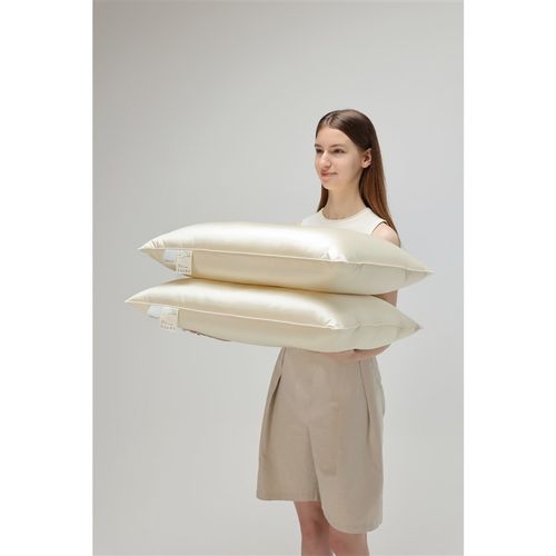 优选Pillow Jans中枕基础款无荧光枕芯 缎面香槟金