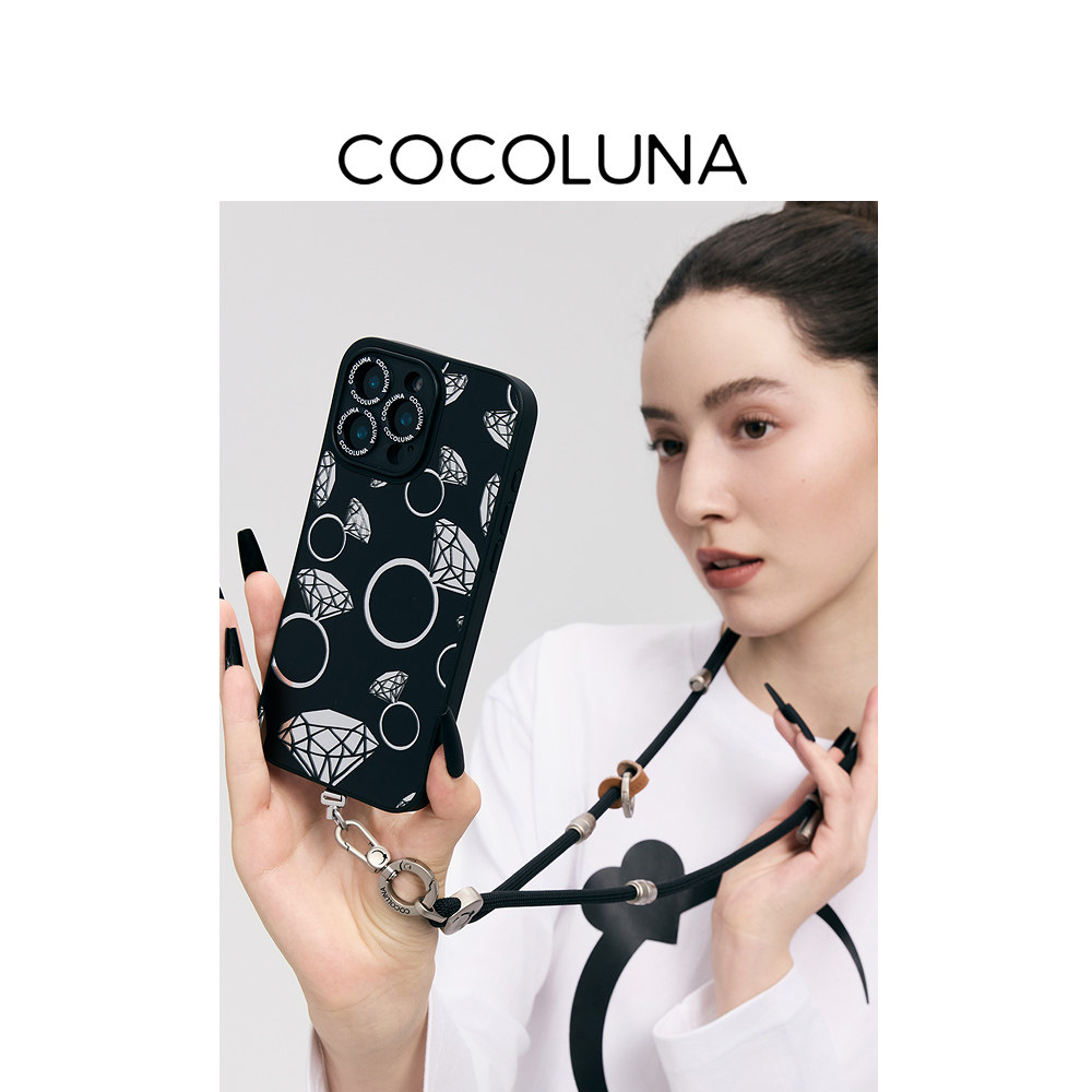 COCOLUNA 原创钻石磁吸适用于苹果15Pro/16Pro/16ProMax 镜面手机壳iphone13promax新款14小众设计15防摔外壳