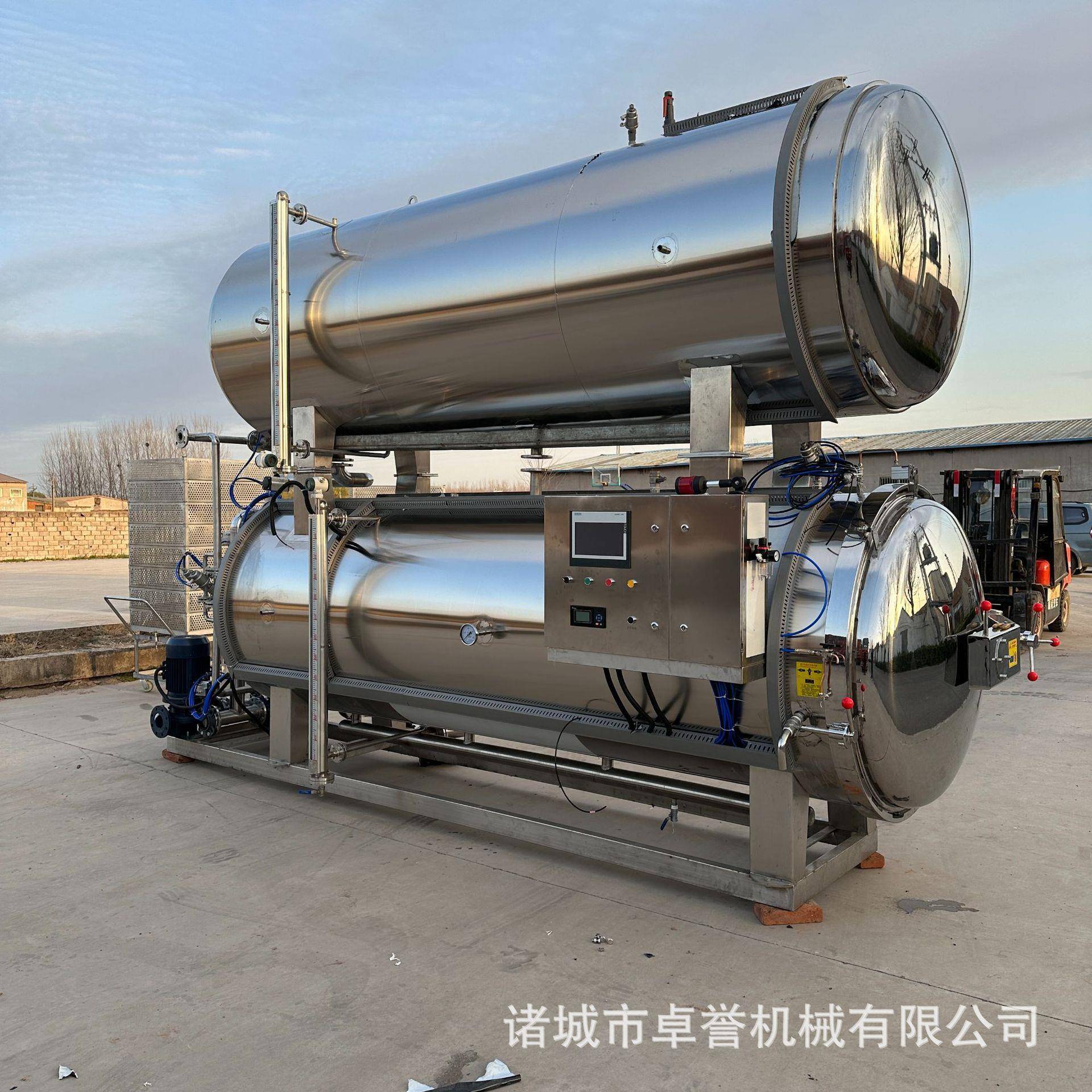 内蒙古牛肉干加工成套设备卤煮鸭舌杀菌锅猫粮猫条猫湿饭杀菌釜