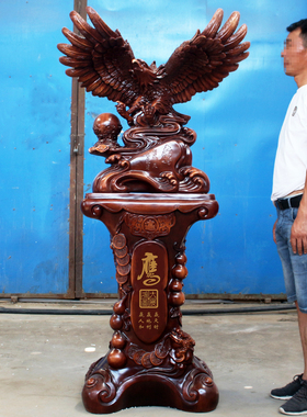 优选大展宏图老鹰摆件落地办公室客厅招财工艺品公司饭店乔迁开业