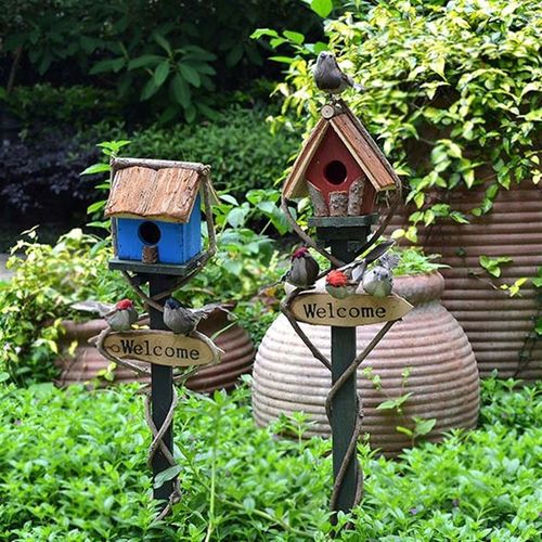 优选户外室外鸟窝别墅花园庭院布置装饰品院子造景景观园艺摆件插