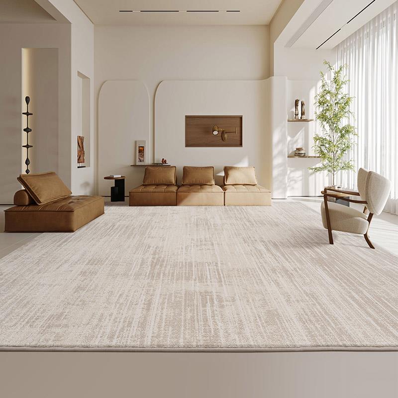 奶油风地毯客厅茶几毯轻奢高级2024新款暖驼色家用卧室床尾短毛